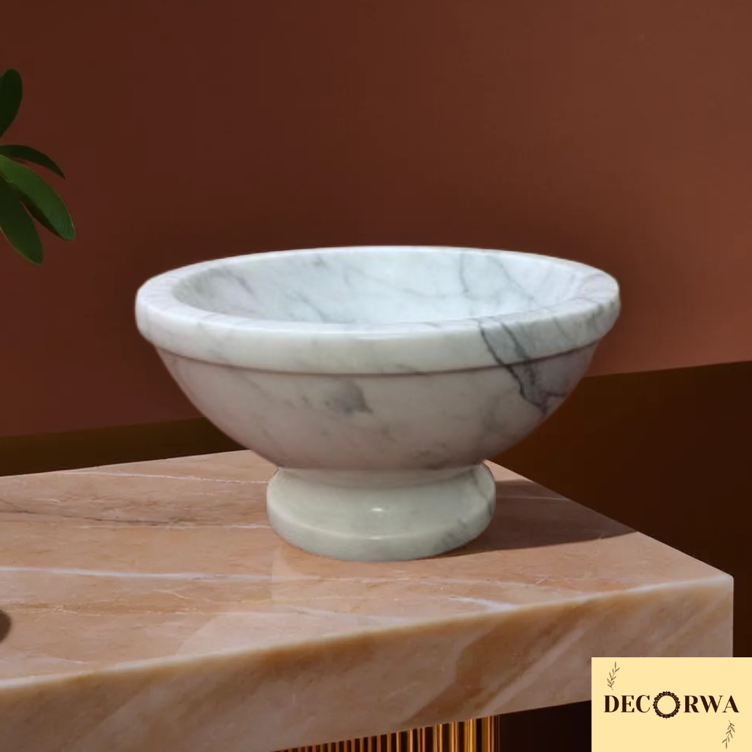 Beautiful Statuario Marble Fruit Bowl