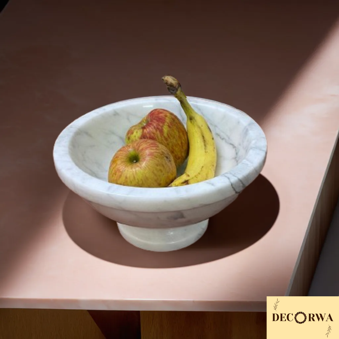 Beautiful Statuario Marble Fruit Bowl